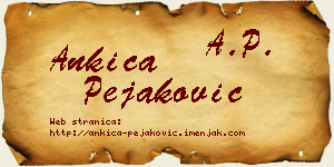 Ankica Pejaković vizit kartica